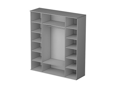 ЧЕТЫРЕХСТВОРЧАТЫЙ ШКАФ ДЛЯ ОДЕЖДЫ GLOSS 04 С ДВУМЯ ЗЕРКАЛАМИ