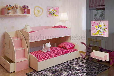 ДВУХЪЯРУСНАЯ КРОВАТЬ BAMBINI 26