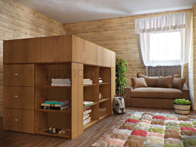 НИЗКАЯ ДВУСПАЛЬНАЯ КРОВАТЬ-ЧЕРДАК ОРБИТА ЛЕТО 1