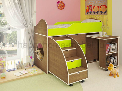 КРОВАТЬ-ЧЕРДАК ОРБИТА 14 (КОРПУС - БУК БАВАРИЯ)