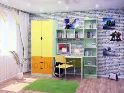 ДЕТСКАЯ СТЕНКА С РАБОЧЕЙ ЗОНОЙ HAPPY KIDS K-14