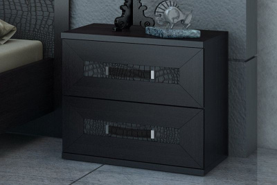 ТУМБА ПРИКРОВАТНАЯ GLOSS С ДВУМЯ ЯЩИКАМИ