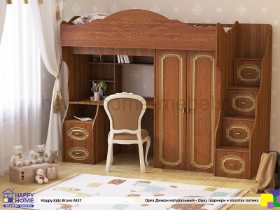 Кровать-чердак Happy kids Bravo M37