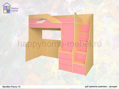 КРОВАТЬ-ЧЕРДАК BAMBINI PANNO 15