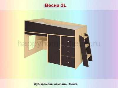 КРОВАТЬ-ЧЕРДАК РАДУГА ВЕСНА 1L