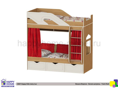 ДВУХЪЯРУСНАЯ КРОВАТЬ HAPPY KIDS JUICY LUX МДФ 160Х70 СМ