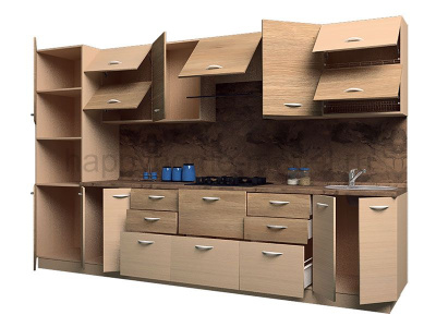 ГОТОВАЯ ПРЯМАЯ КУХНЯ LIFE WOOD 7 3400