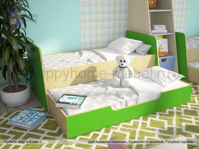 ВЫДВИЖНАЯ ДВУХЪЯРУСНАЯ КРОВАТЬ ОРБИТА STEP B4