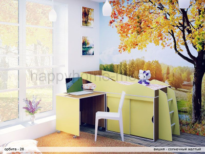 НИЗКАЯ КРОВАТЬ-ЧЕРДАК ОРБИТА 28