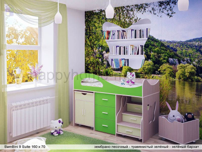 КРОВАТЬ-ЧЕРДАК BAMBINI 9 SUITE S