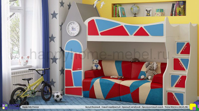 ДВУХЪЯРУСНАЯ КРОВАТЬ С ДИВАНОМ РОССИЯ