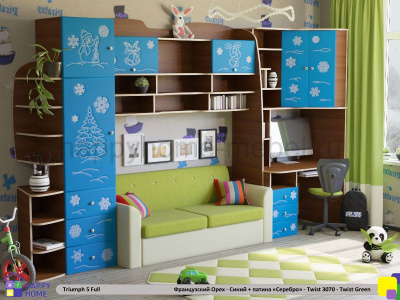 ДЕТСКАЯ СТЕНКА ТРИУМФ -5 (ПОЛНАЯ КОМПЛЕКТАЦИЯ)