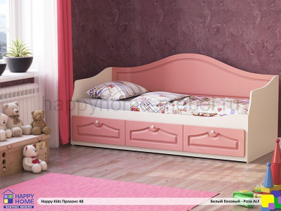 КРОВАТЬ ОДНОСПАЛЬНАЯ, РАЗДВИЖНАЯ В ДВУСПАЛЬНУЮ HAPPY KIDS ПРОВАНС 48 190Х80-150
