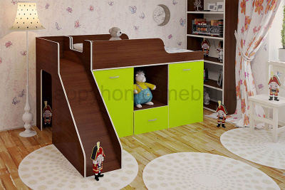 КРОВАТЬ-ЧЕРДАК BAMBINI 13 + ГОРКА 13.2