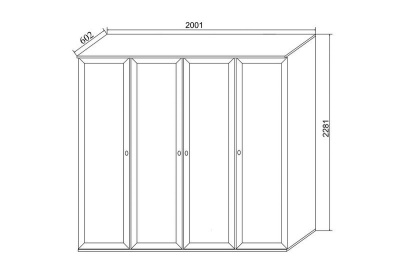 ЧЕТЫРЕХСТВОРЧАТЫЙ ШКАФ ДЛЯ ОДЕЖДЫ TWIST (НИЦЦА) 04