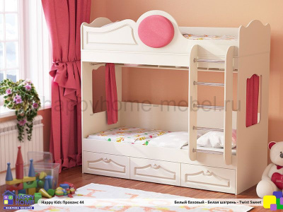 ДВУХЪЯРУСНАЯ КРОВАТЬ HAPPY KIDS ПРОВАНС 44