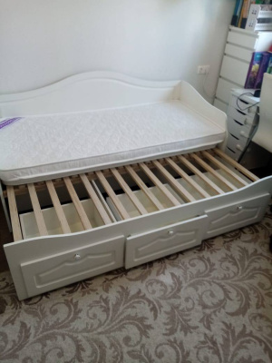 КРОВАТЬ ОДНОСПАЛЬНАЯ, РАЗДВИЖНАЯ В ДВУСПАЛЬНУЮ HAPPY KIDS ПРОВАНС 48 180Х80-150