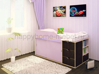 НИЗКАЯ КРОВАТЬ-ЧЕРДАК HAPPY KIDS K-12