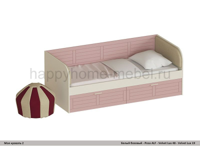 КРОВАТЬ НИЖНЯЯ МОЯ КРОВАТЬ - 2 (С ПУФОМ)