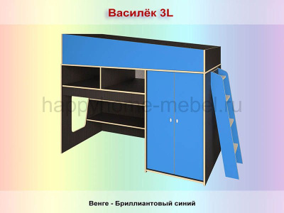 КРОВАТЬ-ЧЕРДАК РАДУГА ВАСИЛЕК 1L