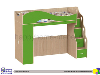 КРОВАТЬ-ЧЕРДАК BAMBINI DIVANNO 33.2