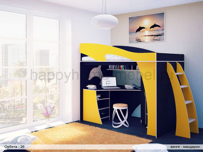 ДВУСПАЛЬНАЯ КРОВАТЬ-ЧЕРДАК ОРБИТА 26