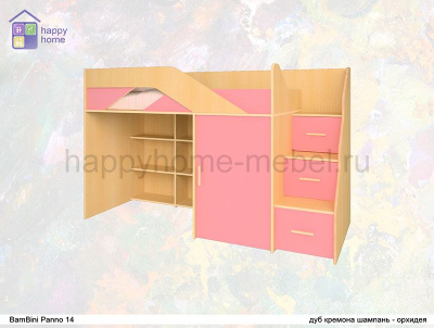НИЗКАЯ КРОВАТЬ-ЧЕРДАК BAMBINI PANNO 14