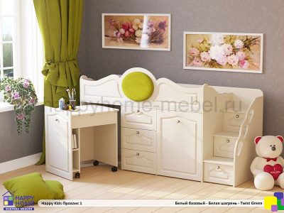 ДЕТСКАЯ КРОВАТЬ-ЧЕРДАК 170 Х 70 HAPPY KIDS ПРОВАНС 1
