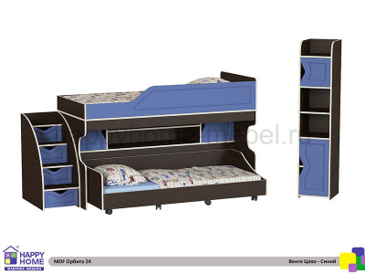 ДВУХЪЯРУСНАЯ КРОВАТЬ ОРБИТА 24 МДФ