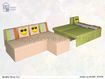 УГЛОВОЙ РАЗДВИЖНОЙ ДИВАН BAMBINI PANNO 13.2 (ДВУСПАЛЬНЫЙ)