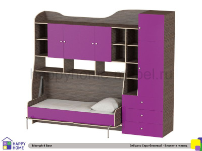 ДЕТСКАЯ СТЕНКА С ОТКИДНОЙ КРОВАТЬЮ ТРИУМФ - 4 (БАЗОВАЯ КОМПЛЕКТАЦИЯ)