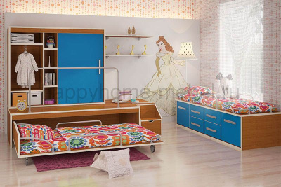 ПОДИУМНЫЙ КОМПЛЕКС FELICITA KIDS 2 + КОМОД 2.2 + ПОЛКА 3.7