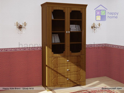 Шкаф-витрина Happy kids Bravo М18
