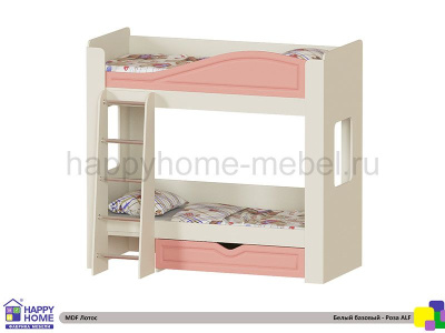 ДВУХЪЯРУСНАЯ КРОВАТЬ «ЛОТОС» МДФ