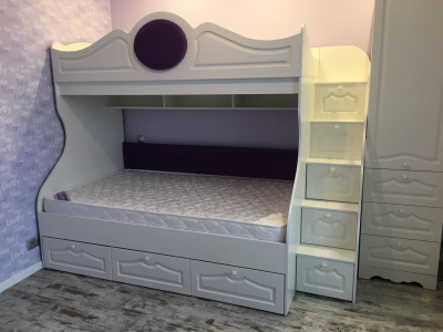 ДВУХЪЯРУСНАЯ КРОВАТЬ HAPPY KIDS ПРОВАНС 2