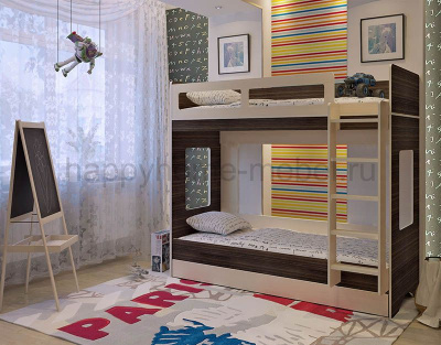 ДВУХЪЯРУСНАЯ КРОВАТЬ FELICITA KIDS 5.2 (С БОЛЬШИМ ВЫКАТНЫМ ЯЩИКОМ)