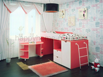 НИЗКАЯ КРОВАТЬ-ЧЕРДАК HAPPY KIDS K-10M
