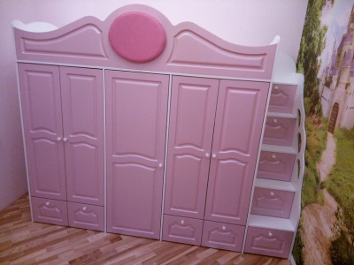 КРОВАТЬ - ЧЕРДАК - ШКАФ HAPPY KIDS ПРОВАНС 12 ПЛЮС