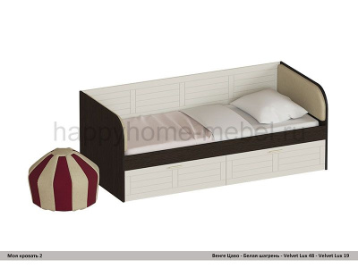 КРОВАТЬ НИЖНЯЯ МОЯ КРОВАТЬ - 2 (С ПУФОМ)