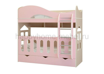 ДВУХЪЯРУСНАЯ КРОВАТЬ HAPPY KIDS SOUL BABY 160Х70
