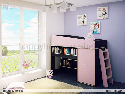 КРОВАТЬ-ЧЕРДАК РАДУГА ВАСИЛЕК 1L