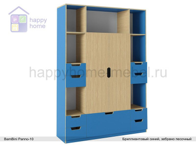 ШКАФ-СТЕЛЛАЖ BAMBINI PANNO 10 (С ЯЩИКАМИ)