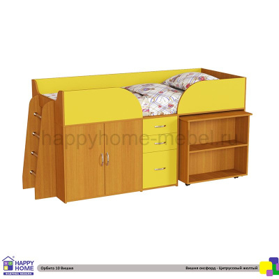 КРОВАТЬ-ЧЕРДАК ОРБИТА 10 (КОРПУС- ВИШНЯ ОКСФОРД)