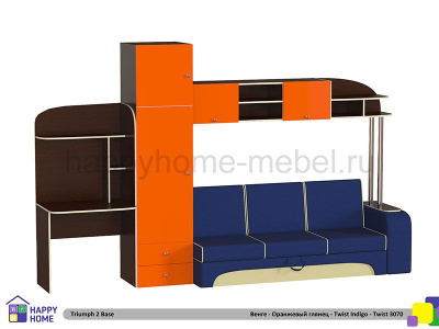 ДЕТСКАЯ СТЕНКА ТРИУМФ -2 (БАЗОВАЯ КОМПЛЕКТАЦИЯ)