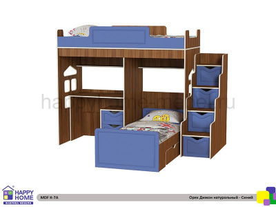 ДВУХЪЯРУСНАЯ КРОВАТЬ HAPPY KIDS K-7A МДФ