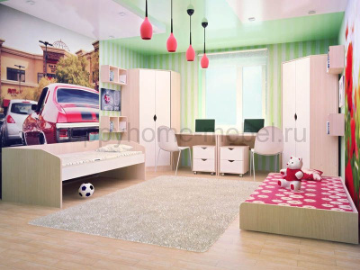 ДЕТСКАЯ КОМНАТА ДЛЯ ДВОИХ HAPPY KIDS R-17