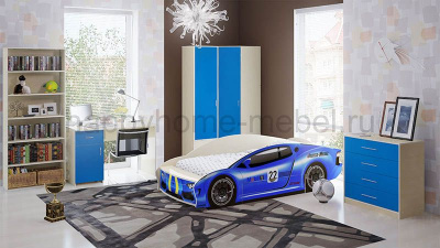 ДЕТСКАЯ КОМНАТА ОРБИТА 13 (КОМПОЗИЦИЯ 7) + КРОВАТЬ-МАШИНА ЛАМБОРДЖИНИ