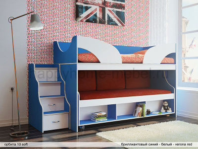 ДВУХЪЯРУСНАЯ КРОВАТЬ С ДИВАНОМ ОРБИТА 10 SOFT