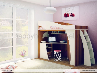 ДВУСПАЛЬНАЯ КРОВАТЬ-ЧЕРДАК ОРБИТА 26