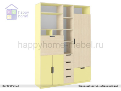 ШКАФ-СТЕЛЛАЖ BAMBINI PANNO 9 (С РАБОЧИМ МЕСТОМ)